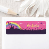 Étiquette Nom autocollant - Château de Fairytale (En situation)