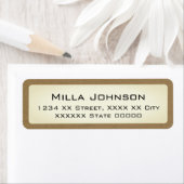 Étiquette nom avec bordure brunâtre (En situation)