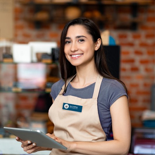 Étiquette Nom bleu de l'employé