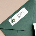 Étiquette Nom commercial Christmas Coastal Adresse de retour<br><div class="desc">Palm Tree Watercolor Business Christmas Holiday Adresse de retour étiquette que vous pouvez facilement customiser en cliquant sur le bouton "Personnaliser".</div>