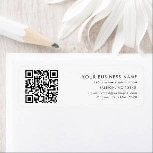 Étiquette Nom commercial du code QR Numéro de téléphone Adre