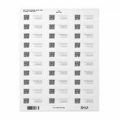 Étiquette Nom commercial du code QR Numéro de téléphone Adre (Feuille entière)
