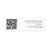 Étiquette Nom commercial du code QR Numéro de téléphone Adre (Devant)