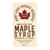 Étiquette Nom commercial personnalisé Logo circulaire Feuill (Devant)