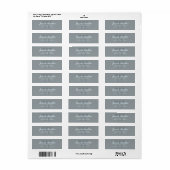 Étiquette Nom cursif | Adresse de retour monogramme (Feuille entière)