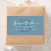 Étiquette Nom cursif | Adresse de retour monogramme (En situation)