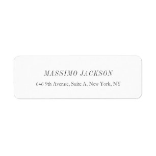Étiquette Nom d'adresse minimaliste personnalisé