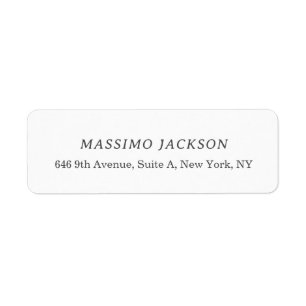 Étiquette Nom d'adresse minimaliste personnalisé