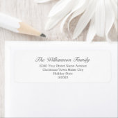 Étiquette Nom de famille | Adresse de retour simple (En situation)