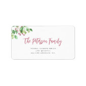 Étiquette Nom de famille des baies sèches de Noël adresse de (Devant)