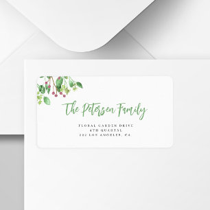 Étiquette Nom de famille des baies sèches de Noël adresse de