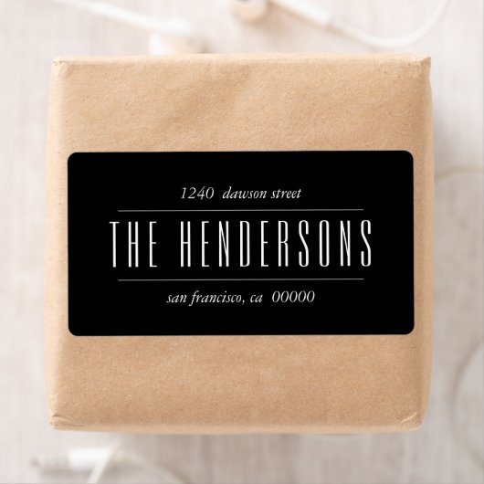 Étiquette Nom de famille du script moderne Bold (En situation)