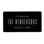 Étiquette Nom de famille du script moderne Bold (Devant)