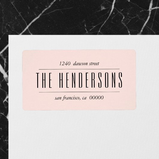 Étiquette Nom de famille du script moderne Bold