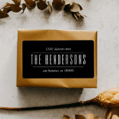 Étiquette Nom de famille du script moderne Bold