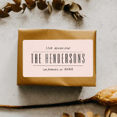 Étiquette Nom de famille du script moderne Bold