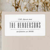 Étiquette Nom de famille du script moderne Bold