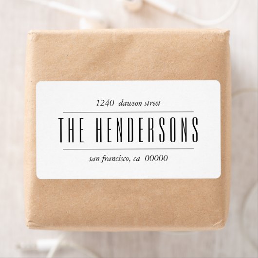 Étiquette Nom de famille du script moderne Bold (En situation)