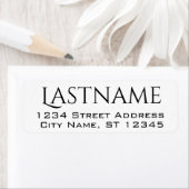 Étiquette Nom de famille et adresse de retour personnalisés  (En situation)