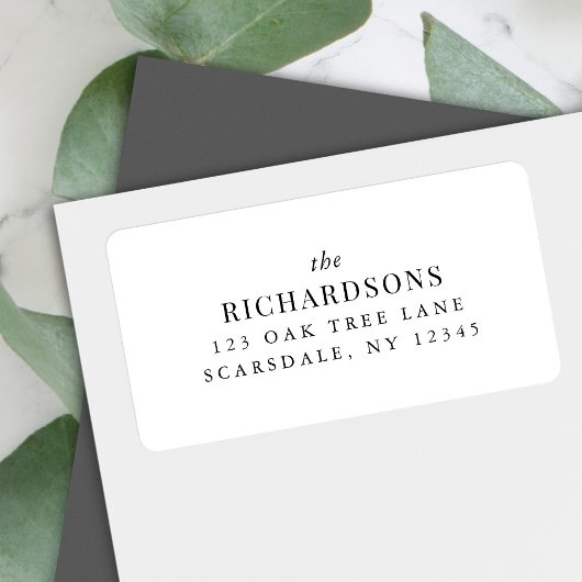 Étiquette Nom de famille Modern Classic Adresse de retour