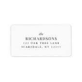 Étiquette Nom de famille Modern Classic Adresse de retour (Devant)