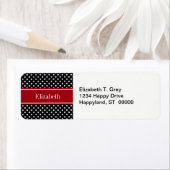 Étiquette Nom de la canneberge Pois noire et blanche Monogra (En situation)