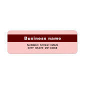 Étiquette Nom de la marque en surbrillance sur une adresse d (Devant)
