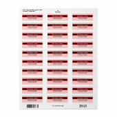 Étiquette Nom de la marque en surbrillance sur une adresse d (Feuille entière)