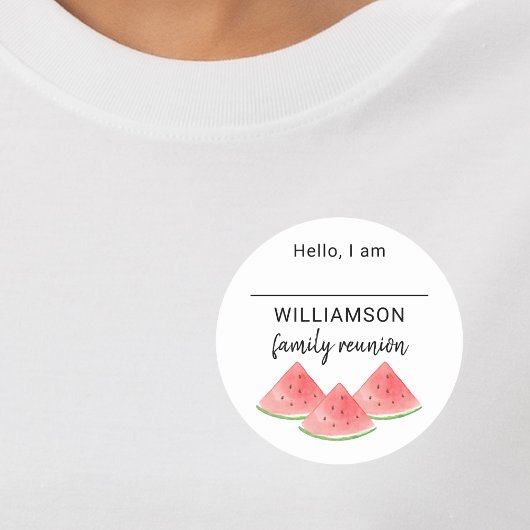 Étiquette Nom de la réunion de famille de Watermel