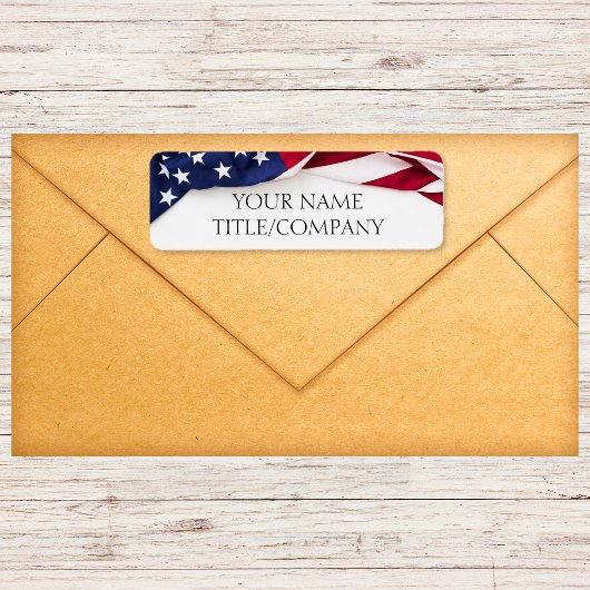 Étiquette Nom de la société Patriotic American Flag