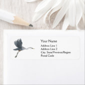 Étiquette Nom de l'adresse de retour de Great Blue Heron (En situation)