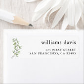 Étiquette Nom de l'adresse de retour de la Direction des oli (En situation)