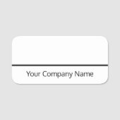 Étiquette Nom de l'effacement sec pour l'employé o (Devant)