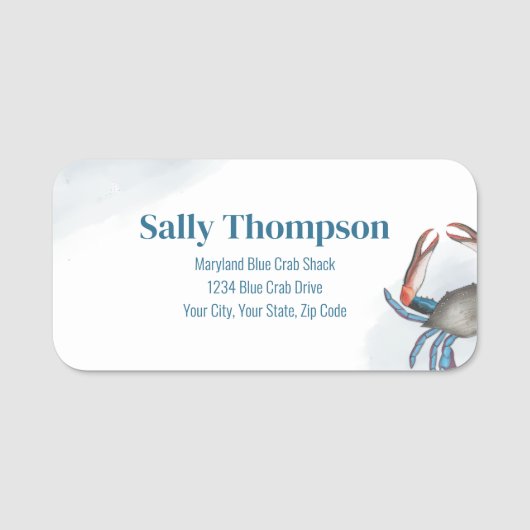 Étiquette Nom de l'employé du restaurant (Devant)