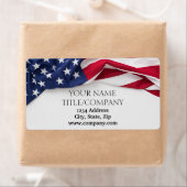 Étiquette Nom de l'entreprise American Flag (En situation)