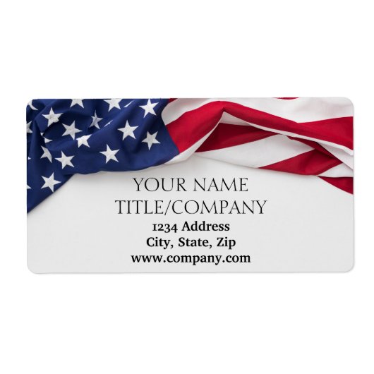 Étiquette Nom de l'entreprise American Flag (Devant)
