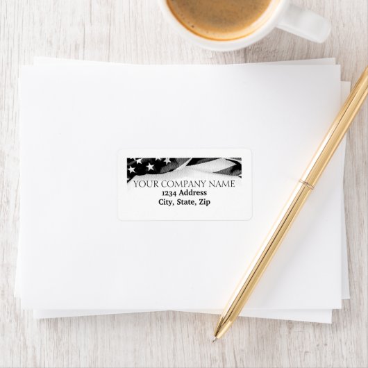 Étiquette Nom de l'entreprise Drapeau américain États-Unis (En situation)