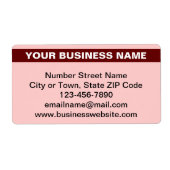 Étiquette Nom de l'entreprise en surbrillance sur expédition (Devant)