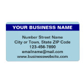 Étiquette Nom de l'entreprise en surbrillance sur un fond bl (Devant)