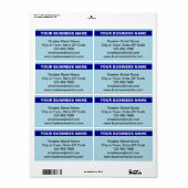 Étiquette Nom de l'entreprise en surbrillance sur un fond bl (Feuille entière)