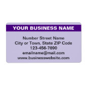 Étiquette Nom de l'entreprise mis en évidence sur une étique (Devant)