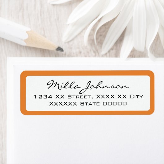 Étiquette nom de script avec bordure orange (En situation)