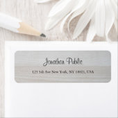 Étiquette Nom de script manuscrit Texte Bois Adresse de reto (En situation)