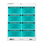 Étiquette Nom d'entreprise mis en évidence sur l'expédition (Feuille entière)