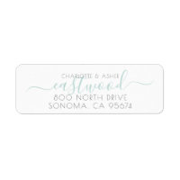 Nom du couple Mariage vert Monogramme Adresse de r
