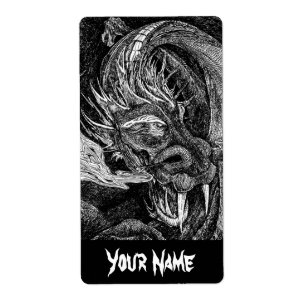 Étiquette "Nom" du dragon grand