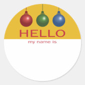 Étiquette Nom du jour férié ou de Noël (Devant)