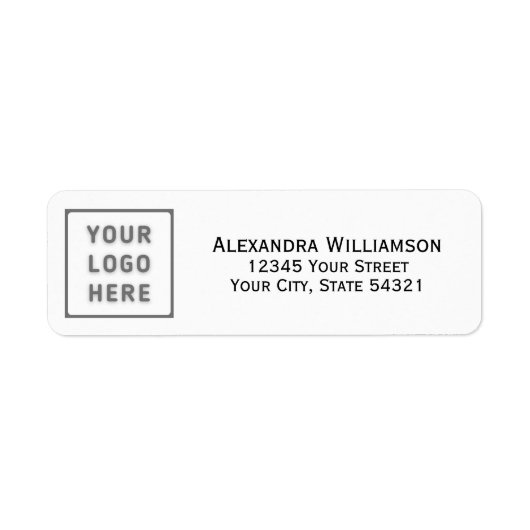 Étiquette Nom du logo d'entreprise moderne Adresse do-it-you (Devant)