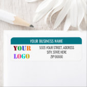 Étiquette Nom du logo personnalisé Adresse de retour Étiquet (En situation)