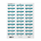 Étiquette Nom du logo personnalisé Adresse de retour Étiquet (Feuille entière)